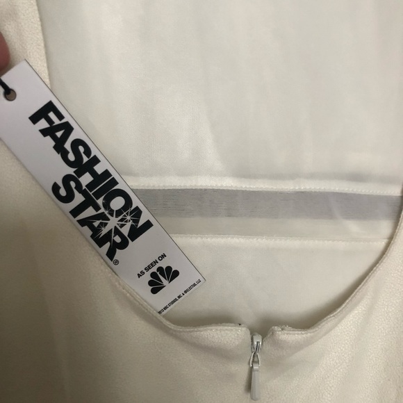 EXPRESS BACKLESS WHITE MINI DRESS - Picture 6 of 8